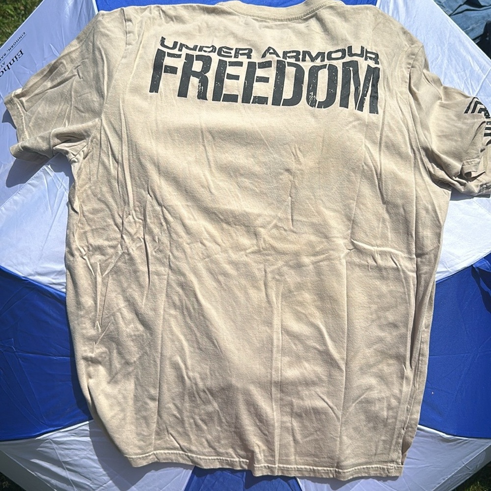Under Armour Tan Short Sleeve Tee Freedom